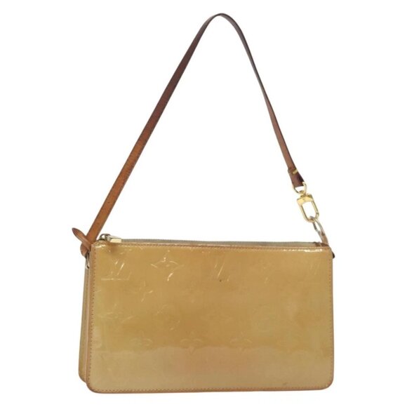 LOUIS VUITTON Monogram Vernis Lexington Pouch Beige M91010 LV Auth BA3644 - Picture 1 of 16